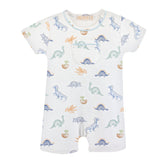 baby dinos printed romper w/pocket