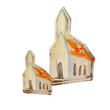 Lauren Dunn Small Church with Orange Roof Bitty