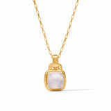 Iridescent Clear Crystal Sahara Solitaire Necklace