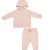 French Terry Pink Solid - Hoodie and Jogger