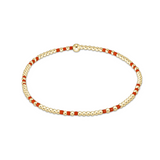 Gameday Hope Joy Pattern 2mm Bead Bracelet Orange