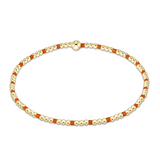 Gameday Hope Sincerity Pattern 2mm Bead Bracelet Orange