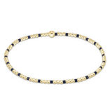 Gameday Hope Sincerity Pattern 2mm Bead Bracelet Matte Navy