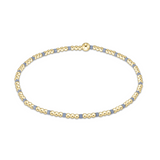 Gameday Hope Sincerity Pattern 2mm Bead Bracelet Light Blue