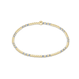 Gameday Hope Joy Pattern 2mm Bead Bracelet Light Blue