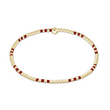 Gameday Hope Joy Pattern 2mm Bead Bracelet Crimson