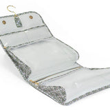Surrey With Green Pinstripe Liner Luxe Hanging Toiletry Case