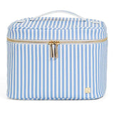 Pimlico Stripe Chambray Luxe Vanity Train Case