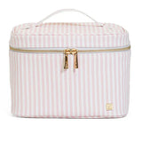 Pimlico Stripe Pink Luxe Vanity Train Case