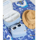 Pimlico Stripe Chambray Luxe Vanity Train Case