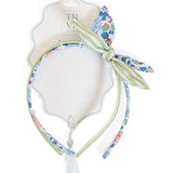 Bridgehampton Floral (With Sage Stripe) Signature Hair Accessories Bow Headband Set 2
