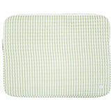 Quilted Laptop Sleeve Pimlico Stripe Sage
