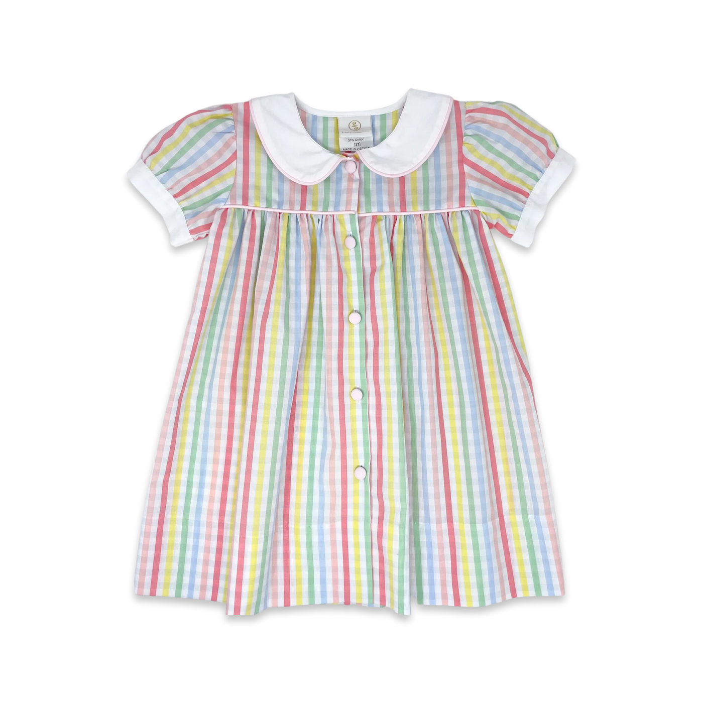 Breccan Dress Rainbow Stripe
