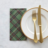 Green Plaid Guest Napkin