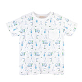 light blue golf printed tee