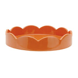 Orange Scalloped Round Tray