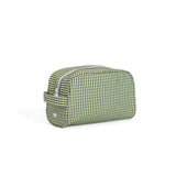Moss Gingham Stowaway Toiletry Bag