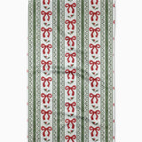 Christmas Bow Stripe Tea Towel