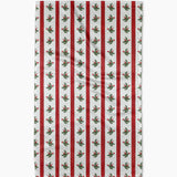 Christmas Holly Stripe Tea Towel