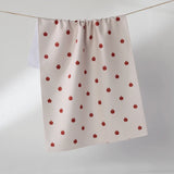 Dotty Apple Tea Towel - Off White