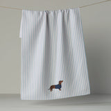 Doxie Stripe Tea Towel