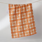 Pumpkin Check Tea Towel
