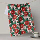 Winter Camellia Tea Towel