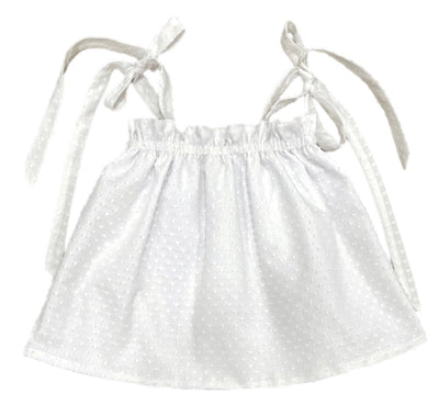 Dotted Swiss Tie Top Bloomer Set