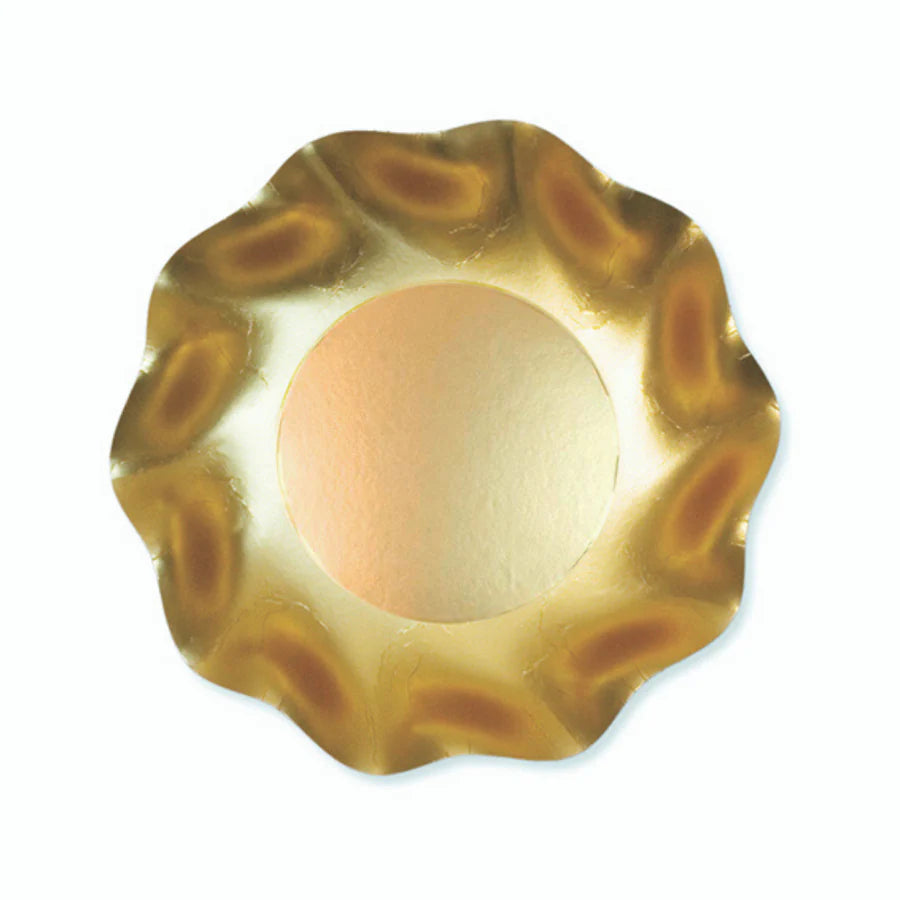 Satin Gold Wavy App/Dessert Bowl