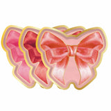 Pink Bows Die-Cut Salad Plate
