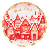 Christmas Village Wavy Dinner Plate