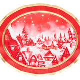 Christmas Village Wavy Dinner Platter