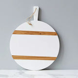 White Round Mod Charcuterie Board, Small