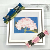 Pink Hydrangea 6x4 Needlepoint Design