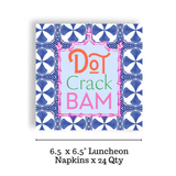 Mahjong Blue "Dot Crack Bam" Lunch Napkin