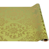 Light Green Damask Runner - 30" x 25'