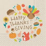 Turkey Feast Fun Bev Napkin