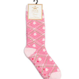 Kid's Layton Tree Plaid Snuggle Socks   Pink/Multi