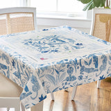 Amazon Blue Instructional Mahjong Tablecloth