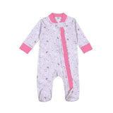 Polar Pals Pink Pima Zipper Footie