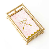 Pink Bow Toile Paper Guest Napkin