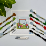 Golf Cart Needlepoint Kit