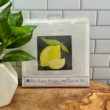 Lemons on a black background Needlepoint Kit