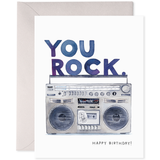 Boom Box Birthday Greeting Card