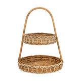 Provence Rattan Two Tiered Server - Whitewash