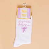 Sorority Embroidered Crew Socks