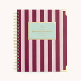 2026-2027 Berry Stripe Spiral Weekly Simplified Planner -