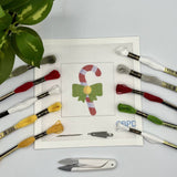 Candy Cane with Green Bow Needlepoint Kit