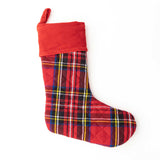 Red Plaid Quilted Stocking