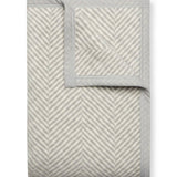 Harborview Herringbone Light Grey Blanket